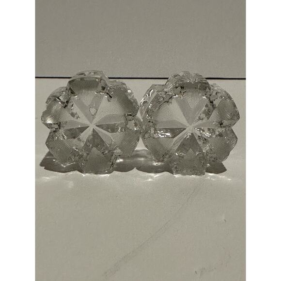 Vintage Set Westmorland EAPG Clear Glass Salt Dips, Salt Cellars, Cut Glass - Picture 9 of 9